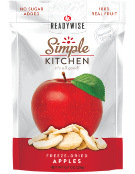 ReadyWise SK05910 Simple Kitchen Freeze Dried Fruit Sweet Apples 1 Serving Pouch 6 Per Case                                                                                                             