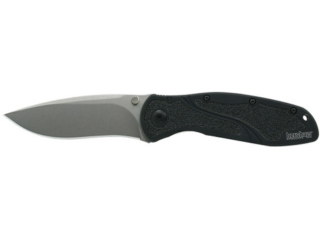 Kershaw 1670S30V Blur 3.40" Folding Drop Point w/Recurve Plain Stonewashed Powder Coated CPM S30V SS Blade Black Anodized Aluminum Handle Includes Pocket Clip