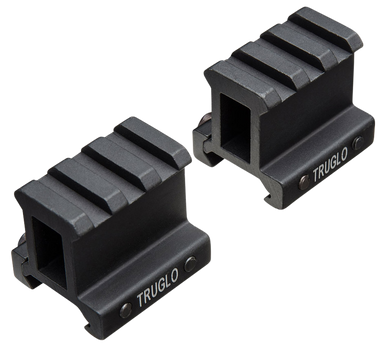 TruGlo TG8992B Picatinny Riser Mount  Matte Black Anodized                                                                                                                                              