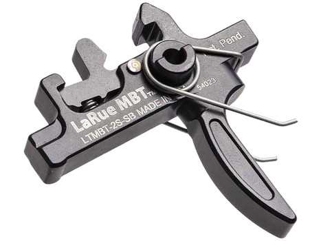 Larue Tactical LTMBT2SSB MBT-2S Black Two-Stage Straight Fits AR10/AR15