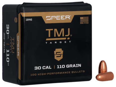 Speer 1846 TMJ  30Cal 110gr Total Metal Jacket Round Nose 100 Per Box/5 Case                                                                                                                            