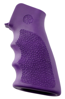 Hogue 15006 OverMolded Grip Cobblestone Purple Rubber with Finger Grooves for AR-15, M16                                                                                                                