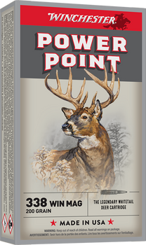 Winchester Ammo X3381 Power-Point  338WinMag 200gr 20 Per Box/10 Case                                                                                                                                   
