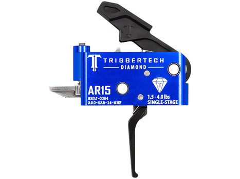 TriggerTech AR0SAB14NNF Diamond Flat Single-Stage 1.5-4.0 lbs Adjustable for AR-15