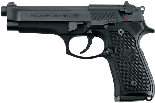 Beretta USA J92F300CA 92FS *CA Compliant Full Size Frame 9mm Luger 10+1 4.90" Black Steel Barrel, Black Bruniton Serrated Steel Slide, Black Bruniton Aluminum Frame w/Beavertail, Ambidextrous, US Made