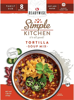 ReadyWise RWSK05063 Simple Kitchen Tortilla Soup 8 Servings Per Pouch, 6 Per Case                                                                                                                       