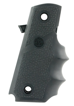 Hogue 14000 Rubber Grip  Black Rubber with Finger Grooves for Para Ordnance P-14                                                                                                                        