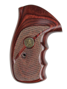 Pachmayr 63040 Renegade Grip Checkered Rosewood Laminate with Finger Grooves for S&W N Frame                                                                                                            