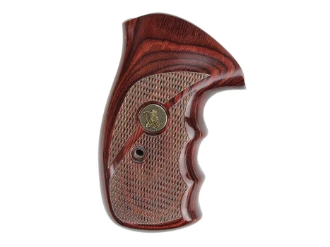 Pachmayr 63040 Renegade Grip Checkered Rosewood Laminate with Finger Grooves for S&W N Frame