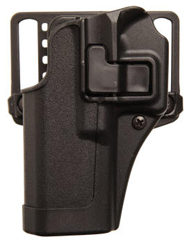 Blackhawk 410567BKL Serpa CQC  OWB Matte Black Polymer Belt Loop/Paddle Compatible w/Glock 42 Left Hand                                                                                                 