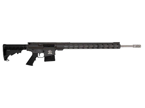 Great Lakes Firearms GL10243SSTNG GLFA 243 Win 5+1 24" Stainless Threaded Barrel, Tungsten Cerakote Picatinny Rail Aluminum Receiver, Adjustable Black Synthetic Stock, Mil-spec Polymer Grip