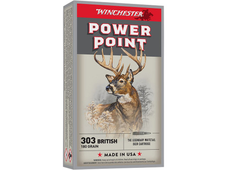 Winchester Ammo X303B1 Power-Point 303British 180gr 20 Per Box/10 Case