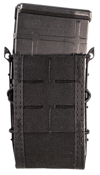 High Speed Gear 41TA00BK TACO Duty Single Rifle Mag Pouch, Black Nylon with MOLLE Exterior, Fits MOLLE & 2" Belt                                                                                        