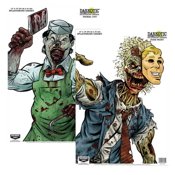 Birchwood Casey 35638 Darkotic Primal Cut Zombie Butcher/Lawyer Hanging Paper All Firearms 12" x 18" Impact Enhancement Splatter 8 Targets                                                              