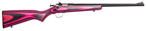Crickett KSA2225 Youth  22 LR 1rd 16.12" Blued Barrel & Receiver, Fixed Front/Adjustable Rear Peep Sights, Pink/Black Laminate Stock w/11.5" LOP, Rebounding Firing Pin Safety                          