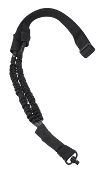 NcStar AQDBS1B VISM 1 Point Sling Black Nylon Strap w/Elastic Shock-Cord 46"-64" OAL Adjustable Bungee                                                                                                  