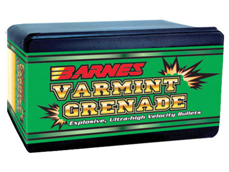 Barnes Bullets 30170 Varmint Grenade Ultra High Velocity 22Hornet 30gr Flat Base Hollow Point 100/Box