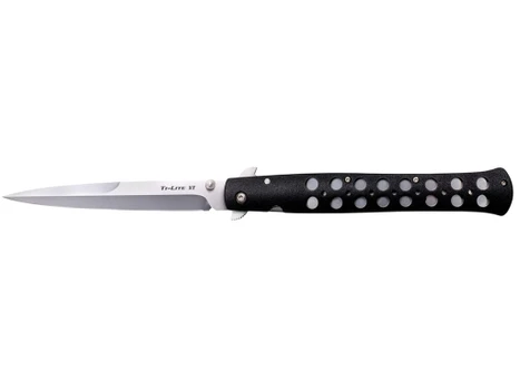 Cold Steel CS26SXP Ti-Lite 6" Folding Spear Point Plain AUS-8A SS Blade/Black Zy-Ex Handle Includes Pocket Clip