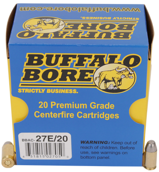 Buffalo Bore Ammunition 27E20 Standard Pressure Strictly Business 380ACP 100gr Hard Cast Flat Nose 20 Per Box/12 Case                                                                                   
