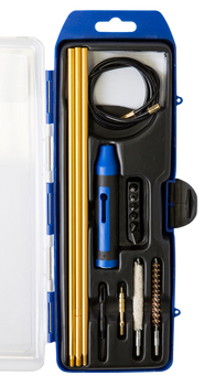 DAC GM22HY GunMaster Hybrid Cleaning Kit 22 Cal Rifle/16 Pieces Black/Blue                                                                                                                              