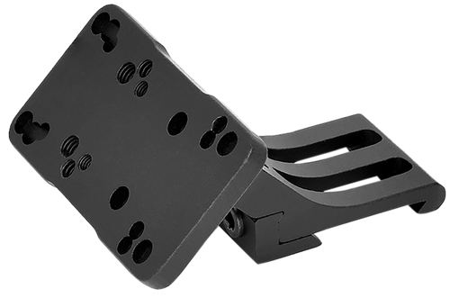 Warne 6110MR Red Dot Riser 45 Degree Offset Reflex Black Anodized Aluminum Fits Doctor/Sig Romeo3/Vortex Viper/Holosun, Right Hand                                                                      