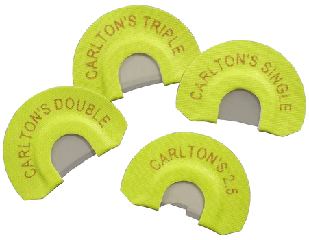 Wayne Carlton's Calls 70314 Essential Elk  Diaphragm Call Single/Double/Triple/2.5 Reed Attracts Elk Yellow 4 Per Pkg                                                                                   