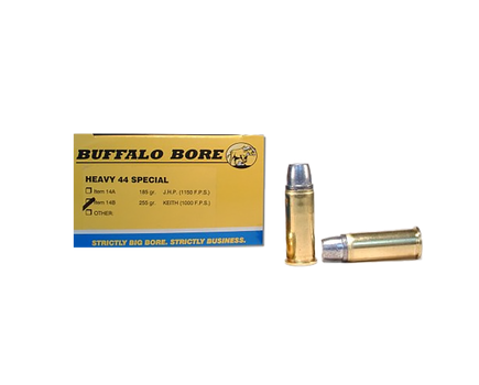 Buffalo Bore Ammunition 14B20 Heavy Strictly Business 44S&W Spl 255gr Hard Cast Semi Wadcutter 20 Per Box/12 Case                                                                                       