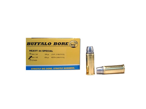 Buffalo Bore Ammunition 14B20 Heavy Strictly Business 44S&W Spl 255gr Hard Cast Semi Wadcutter 20 Per Box/12 Case