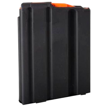 DuraMag 5X23041188CPD SS  5rd 223 Rem/300 Blackout/5.56x45mm NATO for AR-15 Black w/ Orange Follower Detachable                                                                                         