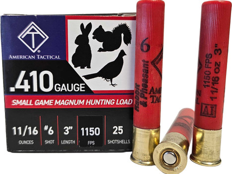 ATI ATIAC41036 Target Load 410Gauge 3" 11/16oz 6Shot 25 Per Box/10 Case