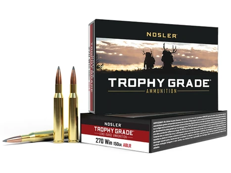 Nosler 60125 Trophy Grade Long-Range 270Win 150gr Nosler Spitzer AccuBond Long Range 20 Per Box/10 Case