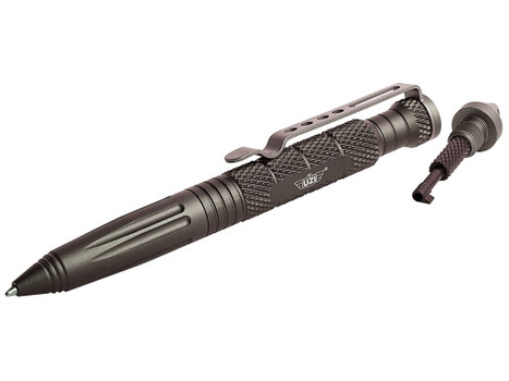 Uzi Accessories UZITACPEN6GM Tactical Pen Gun Metal Aluminum 6" Features Glass Breaker/Cuff Key