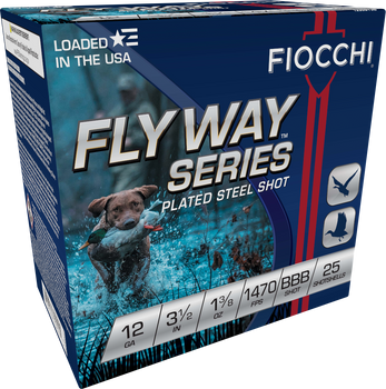 Fiocchi 1235ST3B Flyway  12Gauge 3.50" 1 3/8oz BBBShot 25 Per Box/10 Case                                                                                                                               