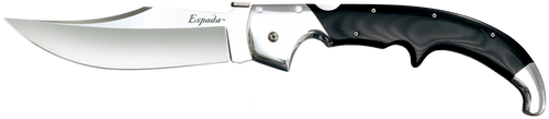 Cold Steel CS62MA Espada  XL 7.50" Folding Clip Point Plain S35VN SS Blade/9.25" Black w/Polished Bolsters G10 Handle Includes Belt Clip                                                                