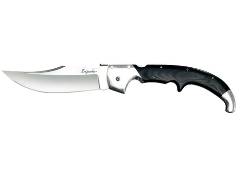 Cold Steel CS62MA Espada XL 7.50" Folding Clip Point Plain S35VN SS Blade/9.25" Black w/Polished Bolsters G10 Handle Includes Belt Clip