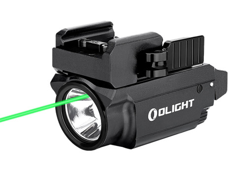 Olightstore Usa Inc OBALDRMINIBK Baldr Mini Black Anodized 100/600 Lumens White LED Green Laser