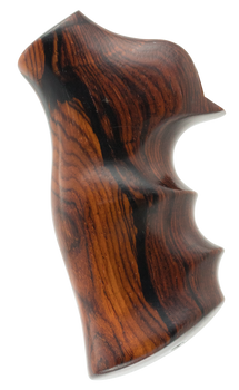 Hogue 80800 Fancy Hardwood  Brown Cocobolo Hardwood with Finger Grooves for Ruger GP100,  Super Redhawk                                                                                                 