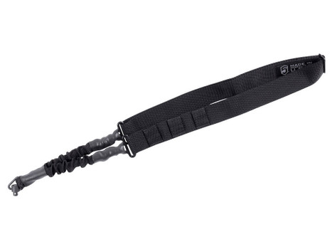 Phase 5 Weapon Systems SLGQD Single Point Sling Black Nylon Strap w/Elastic Shock-Cord 24.50-33.50" OAL Adjustable Bungee