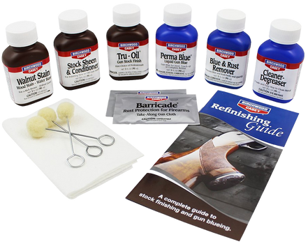 Birchwood Casey 20001 Deluxe Perma Blue & Tru-Oil Gun Stock Finishing Kit                                                                                                                               