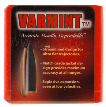 Hornady 2240 Traditional Varmint 22 Cal .224 50 gr Spire Point SX 100 Per Box/ 40 Case                                                                                                                  