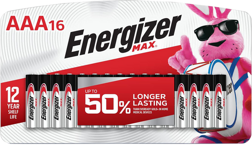 Energizer E92LP16F3 AAA Max Black/Silver 1.5V Alkaline Qty (16) Single Pack                                                                                                                             