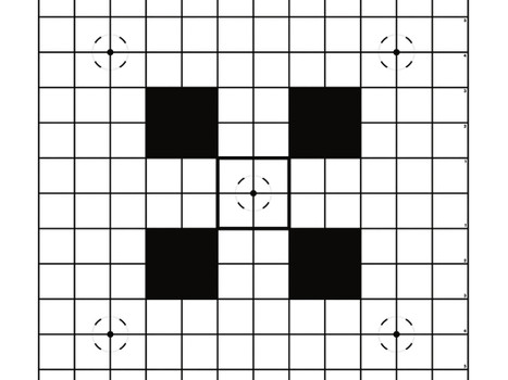 Pro-Shot SSIT12PK Sight-In Hanging Heavy Paper 100yds 14" x 14" Black/White 12 Pack