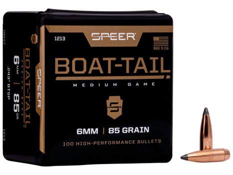Speer 1213 Boat-Tail 6mm 85gr Jacketed Soft Point Boat Tail 100 Per Box/5 Case