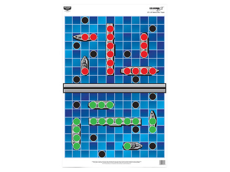 Birchwood Casey 37046 EZE-Scorer Battle Ships Paper Hanging Universal 23" x 35" Blue 5 Pack