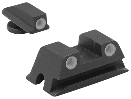 Meprolight USA 188023101 Tru-Dot  Green Tritium White Outline Front Sight-Green Tritium White Outline Rear Sight Walther Arms PPS/PPX/Creed                                                             