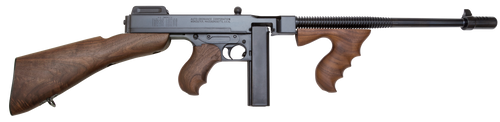 Thompson T1B14 1927A-1 Deluxe 45 ACP Caliber with 16.50" Barrel, 20+1 Capacity (Stick), Blued Metal Finish, Walnut Removable Fixed Stock & Wood Grip Right Hand                                         
