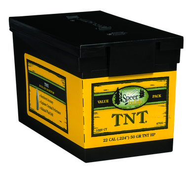 Speer 4705 TNT Varmint 22 Caliber .224 50 gr Hollow Point Value Pack 1000 Box                                                                                                                           