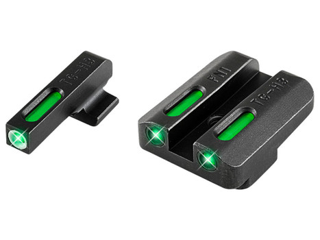 TruGlo TG13FN3A TFX Black | Green Tritium & Fiber Optic White Outline Front Sight Green Tritium & Fiber Optic Rear Sight