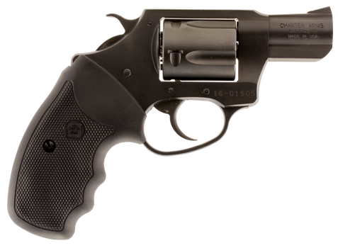 Charter Arms 63820 Undercover  Small 38 Special, 5 Shot 2" Black Nitride Stainless Steel Barrel, Cylinder & Frame, Black Finger Grooved Rubber Grip, Exposed Hammer                                     