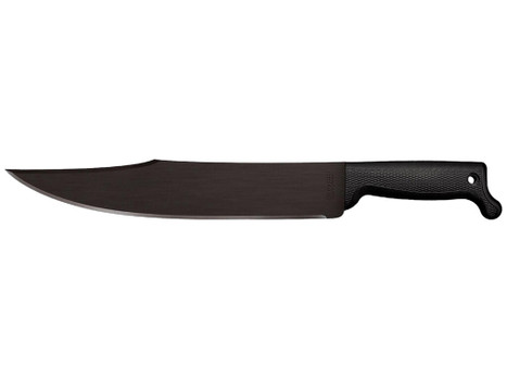 Cold Steel CS97BWM12S Bowie 12" Black Matte Baked-On Anti Rust 65Mn Carbon Steel Blade, Black Polypropylene Handle, 17.63" Long, Includes Sheath